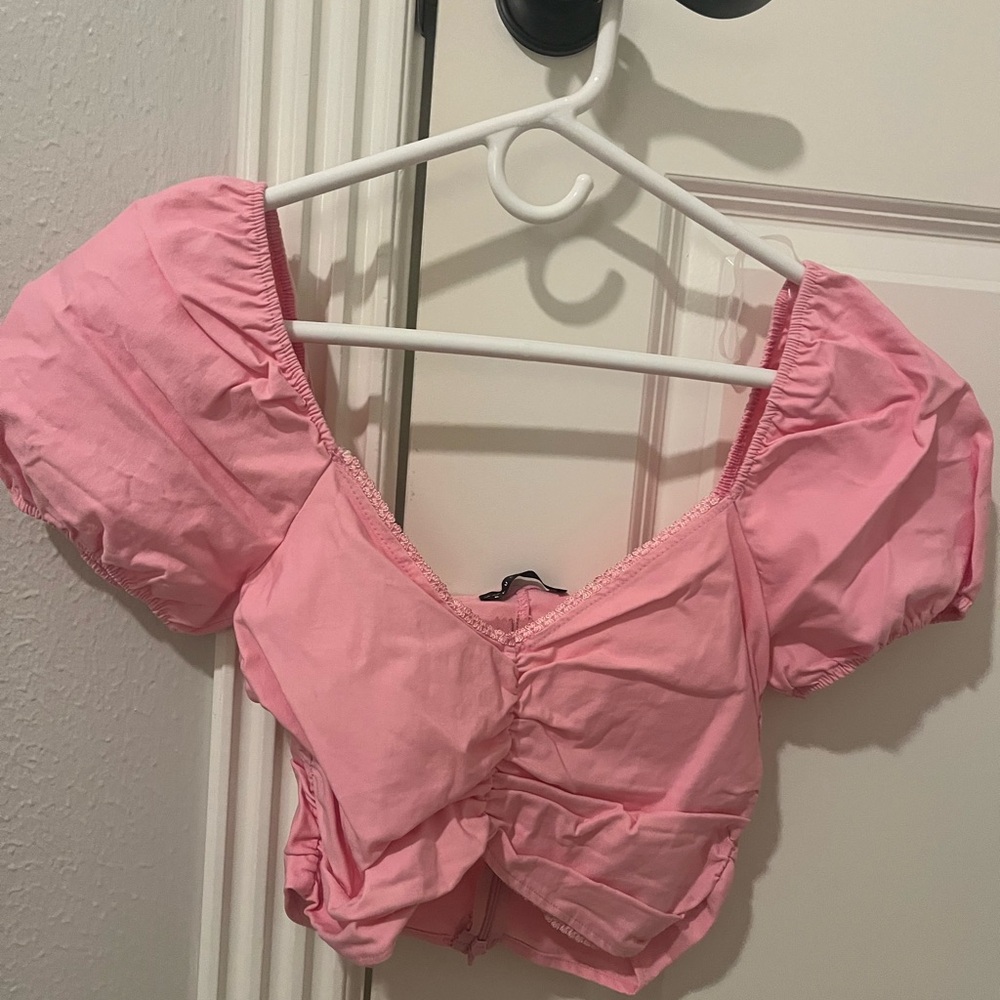 Pink crop top